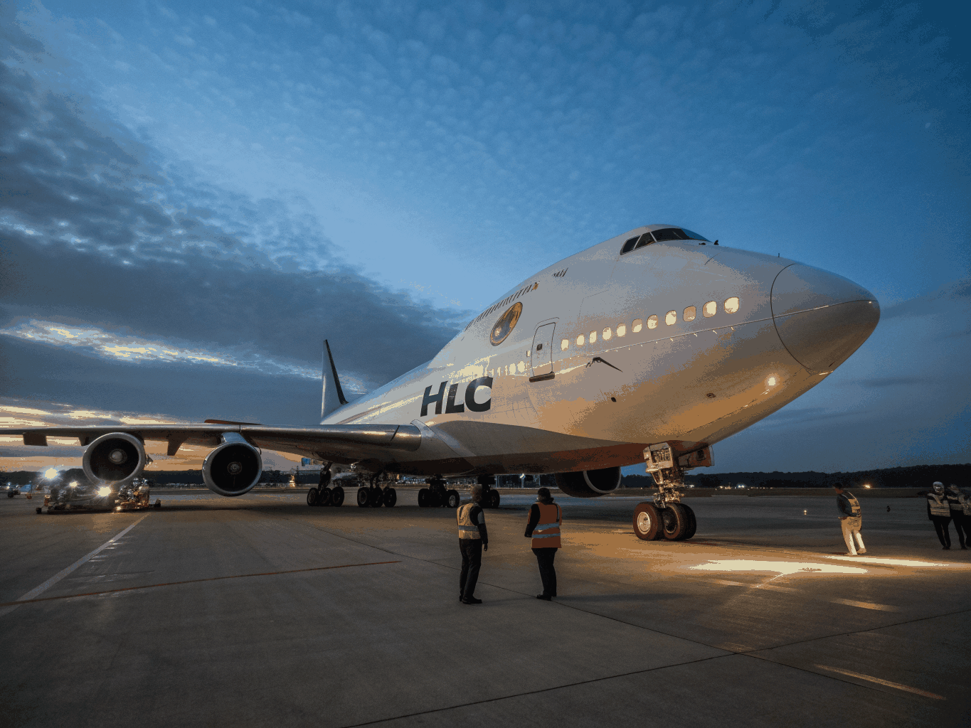 Frachtflugzeug der Luftfracht-Logistik